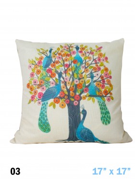 Birds Print Cushion & Filler